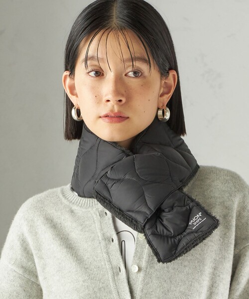 TAION（タイオン）の「【SHIPS別注】TAION:〈手洗い可能〉細幅 リバー ダウン マフラー（マフラー・レディース・ライトグレー/ブラウン/ブラック/ライトブルー・ONE SIZE）」の10枚目の写真