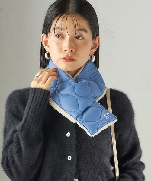 TAION（タイオン）の「【SHIPS別注】TAION:〈手洗い可能〉細幅 リバー ダウン マフラー（マフラー・レディース・ライトグレー/ブラウン/ブラック/ライトブルー・ONE SIZE）」の19枚目の写真