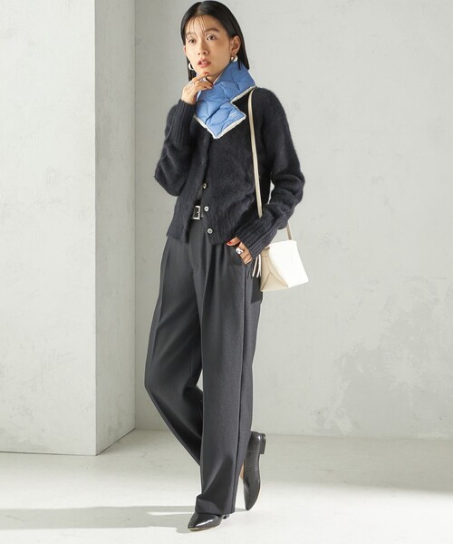 TAION（タイオン）の「【SHIPS別注】TAION:〈手洗い可能〉細幅 リバー ダウン マフラー（マフラー・レディース・ライトグレー/ブラウン/ブラック/ライトブルー・ONE SIZE）」の21枚目の写真