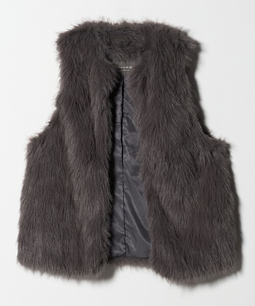 フェイクファーベスト ＜A DAY IN THE LIFE＞（ベスト）｜A DAY IN THE