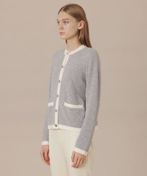MACKINTOSH LONDON(マッキントッシュ ロンドン)の「【婦人画報11月号掲載】スフレニットカーディガン(カーディガン/ボレロ・レディース・グレー系その他/ライトブルー・38)」の6枚目の写真