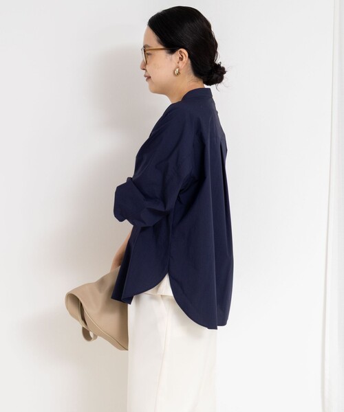 NOLLEY’S Sophi（ノーリーズソフィ）の「ウォッシャブルタイプライターVネック2WAYシャツ（シャツ/ブラウス・レディース・ネイビー/ホワイト/ブルー系その他3・38）」の15枚目の写真