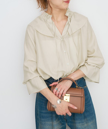 Spick & Span | ポリアセテートラッフルカラーブラウス(シャツ/ブラウス)