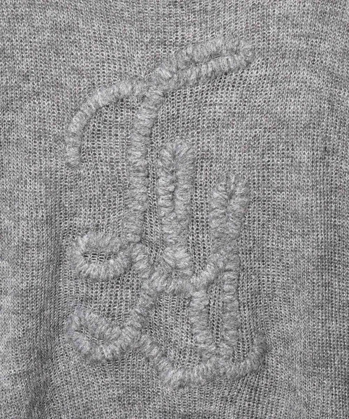 BAYFLOW（ベイフロー）の「[モヘアライクな素材感]刺繍シアーニットプルオーバー（ニット/セーター・レディース・オフホワイト/ネイビー/チャコール・FREE）」の17枚目の写真