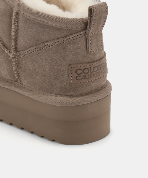 COLORS OF CALIFORNIA/カラーズオブカリフォルニア】 SUEDE MINI BOOTS