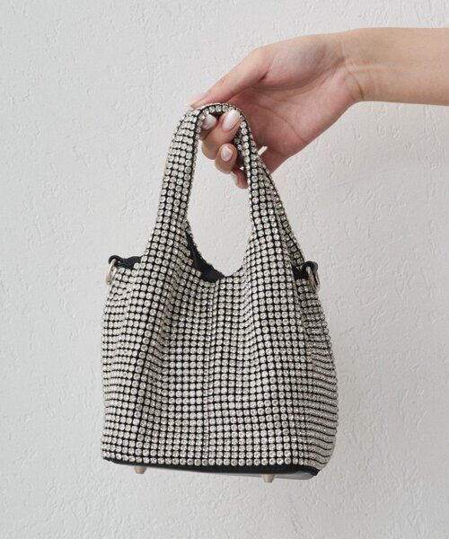 LOUNGEDRESS(ラウンジドレス)の「【GALENA/ガレナ】ラインストーンBag(ハンドバッグ・レディース・シルバー/イエロー・FREE)」の4枚目の写真