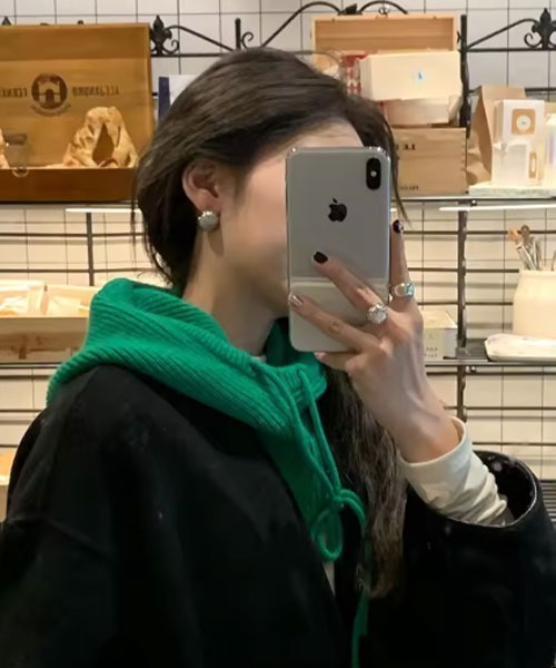 VIBGYOR Women(ヴィブジョー ウィメン)の「【urge select】リブニット バラクラバ ニット帽/ネックウォーマー【7色展開】(ニットキャップ/ビーニー・レディース・グレー/ブラック/ホワイト/ブラウン/レッド/グリーン/ベージュ・FREE)」の6枚目の写真