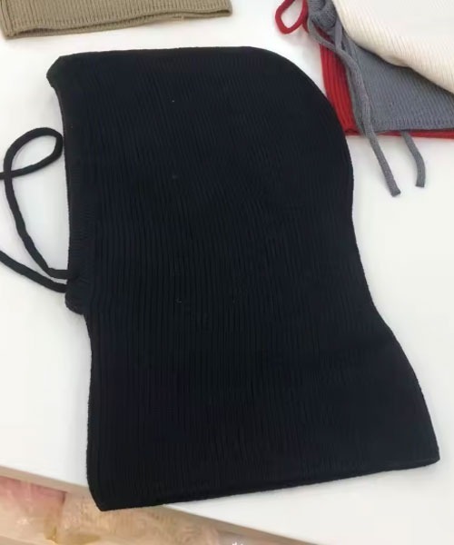 VIBGYOR Women(ヴィブジョー ウィメン)の「【urge select】リブニット バラクラバ ニット帽/ネックウォーマー【7色展開】(ニットキャップ/ビーニー・レディース・グレー/ブラック/ホワイト/ブラウン/レッド/グリーン/ベージュ・FREE)」の1枚目の写真