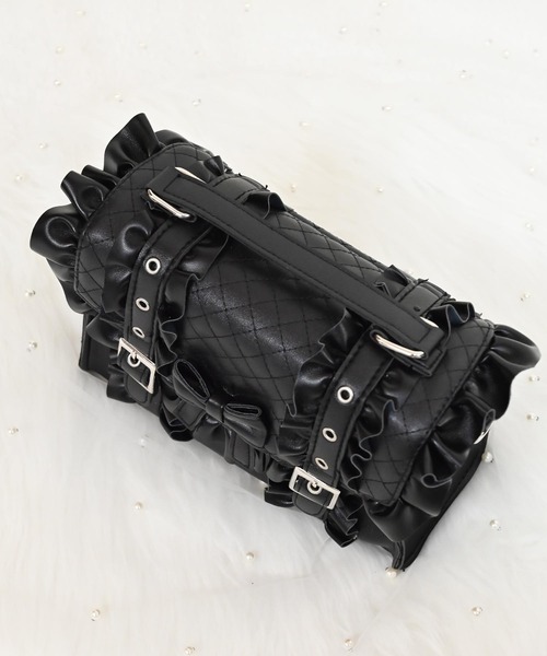 MA*RS(アメーバーマーズ)の「りぼん×フリルショルダーBAG(ハンドバッグ・レディース・ブラック/ホワイト・FREE)」の12枚目の写真