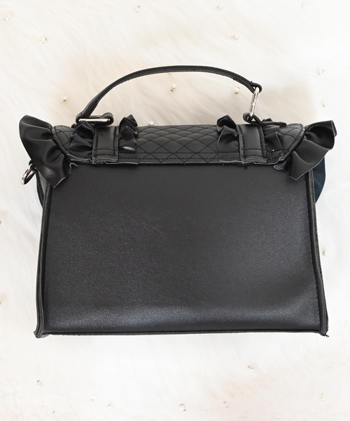 MA*RS(アメーバーマーズ)の「りぼん×フリルショルダーBAG(ハンドバッグ・レディース・ブラック/ホワイト・FREE)」の14枚目の写真