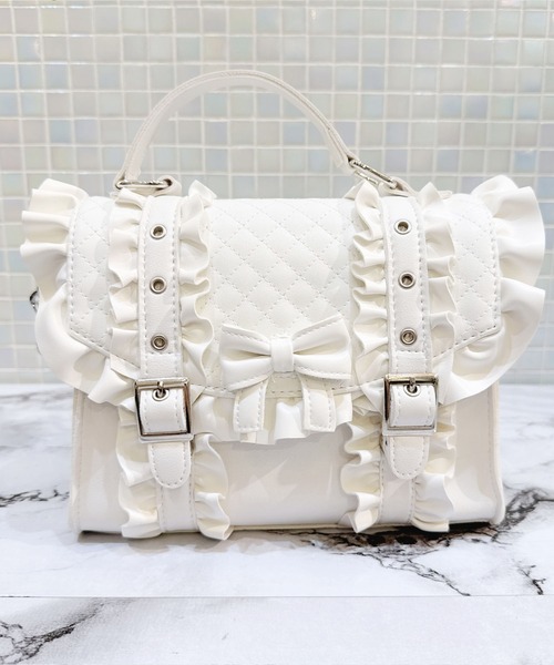 MA*RS(アメーバーマーズ)の「りぼん×フリルショルダーBAG(ハンドバッグ・レディース・ブラック/ホワイト・FREE)」の17枚目の写真