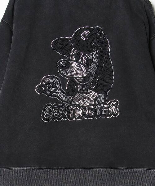 centimeter（センチメーター）の「CMT ruler rhinestone zip hoodie（パーカー・メンズ・ヘザーグレー/ボルドー/スミクロ・SMALL/MEDIUM/LARGE）」の4枚目の写真