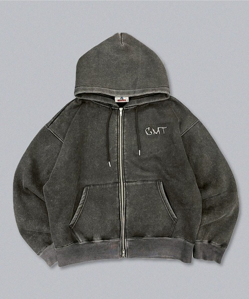 centimeter（センチメーター）の「CMT ruler rhinestone zip hoodie（パーカー・メンズ・ヘザーグレー/ボルドー/スミクロ・SMALL/MEDIUM/LARGE）」の2枚目の写真