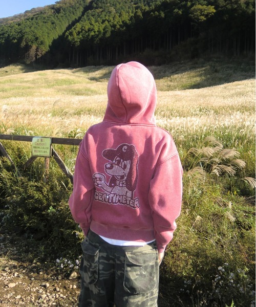 centimeter（センチメーター）の「CMT ruler rhinestone zip hoodie（パーカー・メンズ・ヘザーグレー/ボルドー/スミクロ・SMALL/MEDIUM/LARGE）」の17枚目の写真