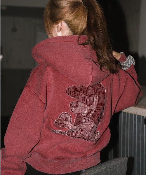 centimeter（センチメーター）の「CMT ruler rhinestone zip hoodie（パーカー・メンズ・ヘザーグレー/ボルドー/スミクロ・SMALL/MEDIUM/LARGE）」の18枚目の写真