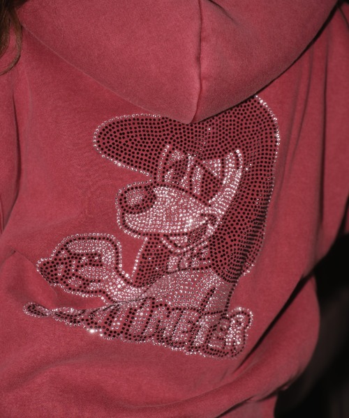 centimeter（センチメーター）の「CMT ruler rhinestone zip hoodie（パーカー・メンズ・ヘザーグレー/ボルドー/スミクロ・SMALL/MEDIUM/LARGE）」の13枚目の写真
