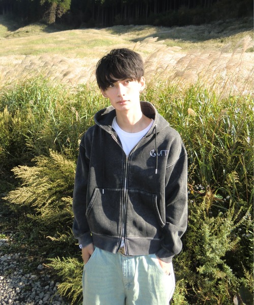 centimeter（センチメーター）の「CMT ruler rhinestone zip hoodie（パーカー・メンズ・ヘザーグレー/ボルドー/スミクロ・SMALL/MEDIUM/LARGE）」の10枚目の写真