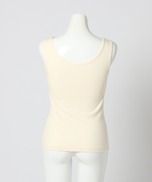 bijorie（ビジュリィ）の「【bijorie】吸湿発熱／カップ付き リブタンク／NEW BASIC series（インナーウェア/肌着・レディース・ブラック/ブラウン系・MEDIUM/LARGE/LG）」の9枚目の写真