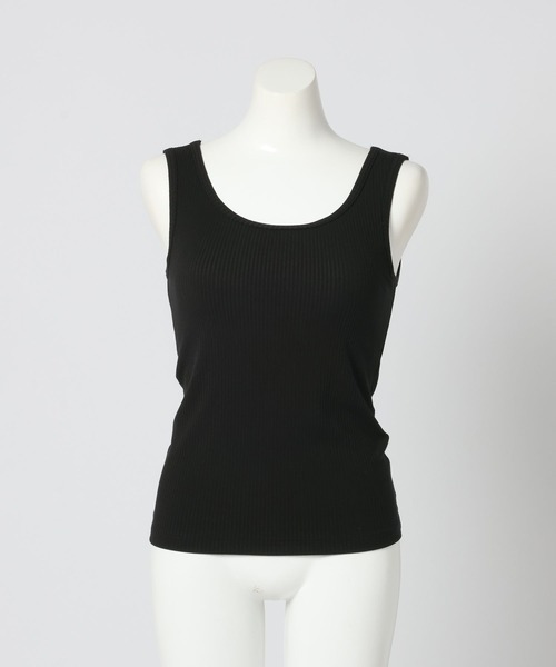 bijorie（ビジュリィ）の「【bijorie】吸湿発熱／カップ付き リブタンク／NEW BASIC series（インナーウェア/肌着・レディース・ブラック/ブラウン系・MEDIUM/LARGE/LG）」の10枚目の写真