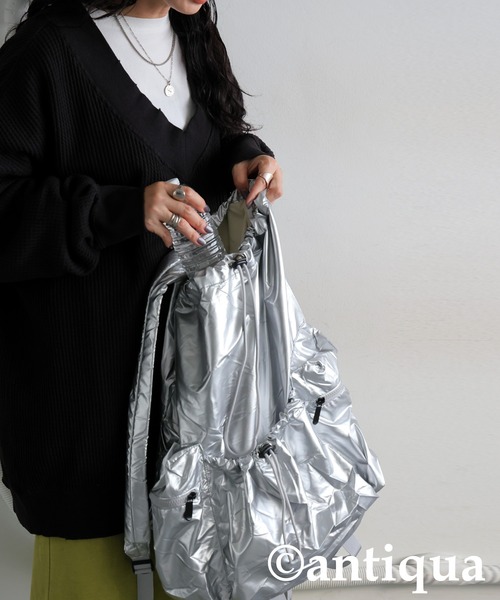 antiqua（アンティカ）の「リュック（バックパック/リュック・レディース・ブラック/シルバー・FREE）」の10枚目の写真