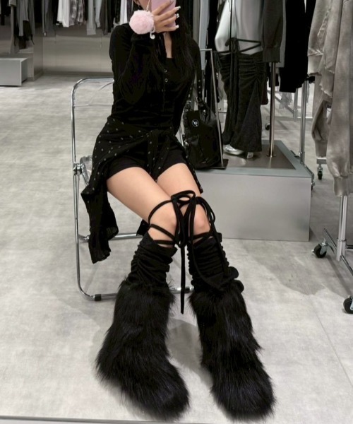 セール】【nmtc +】fur short boots / 【エヌエムティーシープラス