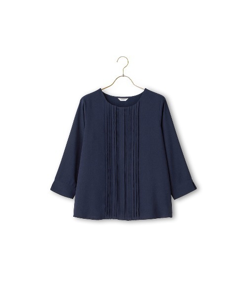 AOYAMA(アオヤマ)の「一枚で上品見え!WEB限定フロントピンタックブラウス(シャツ/ブラウス・レディース・ネイビー/ベージュ/ホワイト/ブラウン・S/M/L)」の10枚目の写真