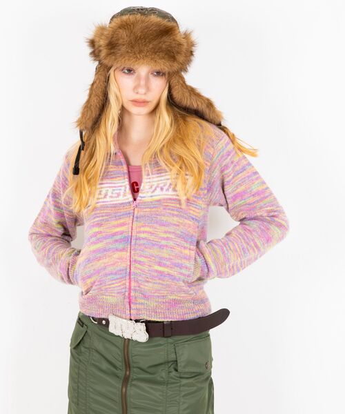 HYSTERIC GLAMOUR(ヒステリックグラマー)の「ROAD SIGNジャカード ジャンパー(その他アウター・レディース・ブラック/カーキ/マルチ・FREE)」の5枚目の写真