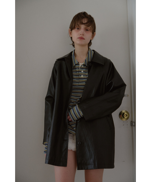 LETERIE(レテリー)の「RAGLAN LEATHER JACKET_BLACK(ライダースジャケット・レディース・ブラック・FREE)」の1枚目の写真