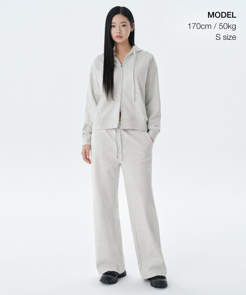 MUSINSA STANDARD WOMAN（ムシンサスタンダードウーマン）の「レディースフード付きスウェットジップアップ[オートミール]（パーカー・レディース・その他・SMALL/MEDIUM/LARGE/X-SMALL）」の15枚目の写真