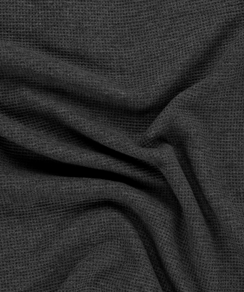 SLOWACID（スローアシッド）の「カーブドワッフルヘンリーネック[チャコール]（Tシャツ/カットソー・レディース・その他・MEDIUM/LARGE）」の4枚目の写真