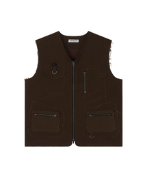 NOSCOULEURS（ノクルールズ）の「UL COTTON VEST 01 BROWN（ベスト）」