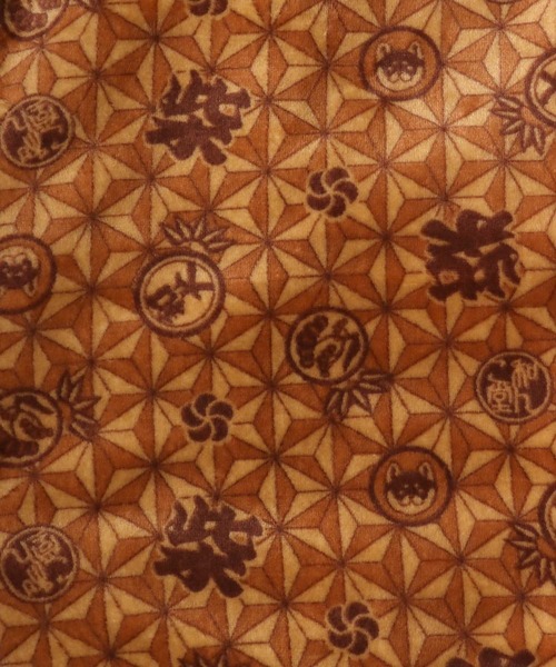 和んこ堂（ワンコドウ）の「和んこ堂 ふわもこボアフリース半纏/ちゃんちゃんこ/ワンポイント刺繍/和柄（ガウン/バスローブ・メンズ・チャコールグレー/ブラック/ブラウン/ネイビー系1/ネイビー系2/ネイビー系3・M-L）」の15枚目の写真