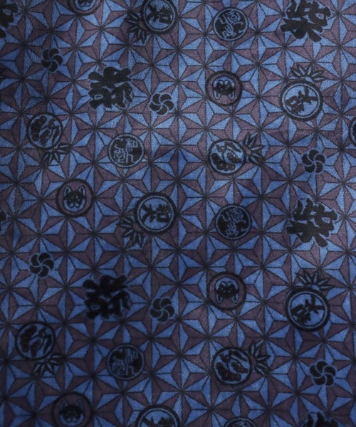 和んこ堂（ワンコドウ）の「和んこ堂 ふわもこボアフリース半纏/ちゃんちゃんこ/ワンポイント刺繍/和柄（ガウン/バスローブ・メンズ・チャコールグレー/ブラック/ブラウン/ネイビー系1/ネイビー系2/ネイビー系3・M-L）」の18枚目の写真