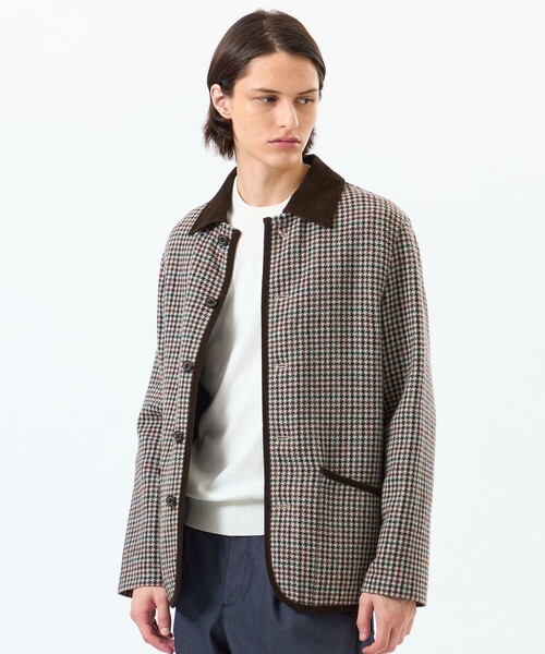 MACKINTOSH PHILOSOPHY(マッキントッシュ フィロソフィー)の「HEAT TWEED(ヒートツイード)WARENFORD (ウァレンフォード )(ステンカラーコート・メンズ・チャコールグレー/ブラウン・38/40)」の1枚目の写真