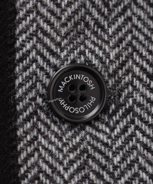 MACKINTOSH PHILOSOPHY(マッキントッシュ フィロソフィー)の「HEAT TWEED(ヒートツイード)WARENFORD (ウァレンフォード )(ステンカラーコート・メンズ・チャコールグレー/ブラウン・38/40)」の4枚目の写真