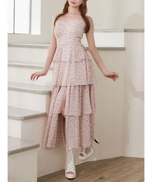 EATME（イートミー）の「BACKリボンティアードロングワンピース（ワンピース・レディース・ピンク/オフホワイト/ブラック・SMALL/MEDIUM）」の3枚目の写真