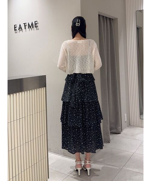 EATME(イートミー)の「BACKリボンティアードロングワンピース(ワンピース・レディース・ピンク/オフホワイト/ブラック・SMALL/MEDIUM)」の13枚目の写真
