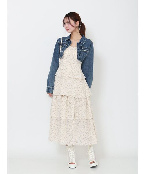 EATME(イートミー)の「BACKリボンティアードロングワンピース(ワンピース・レディース・ピンク/オフホワイト/ブラック・SMALL/MEDIUM)」の10枚目の写真