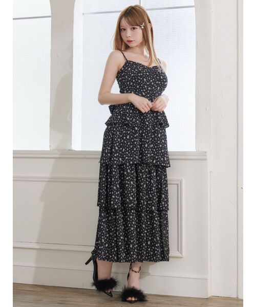 EATME（イートミー）の「BACKリボンティアードロングワンピース（ワンピース・レディース・ピンク/オフホワイト/ブラック・SMALL/MEDIUM）」の16枚目の写真