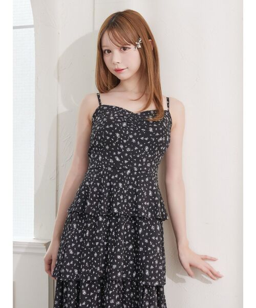 EATME（イートミー）の「BACKリボンティアードロングワンピース（ワンピース・レディース・ピンク/オフホワイト/ブラック・SMALL/MEDIUM）」の10枚目の写真