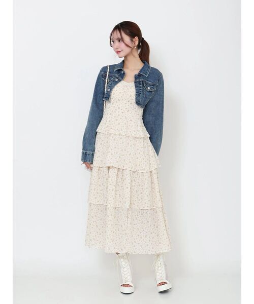 EATME(イートミー)の「BACKリボンティアードロングワンピース(ワンピース・レディース・ピンク/オフホワイト/ブラック・SMALL/MEDIUM)」の21枚目の写真