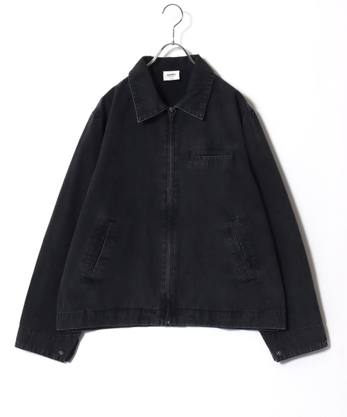 Salong hameu(サロン ハミュー)の「ダック ワークジャケット/ジップブルゾン/春アウター メンズ レディース ユニセックス(ブルゾン・メンズ・ブラック/ブラウン/チャコールグレー・M/L)」の9枚目の写真