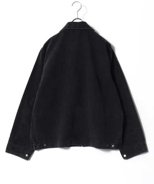 Salong hameu(サロン ハミュー)の「ダック ワークジャケット/ジップブルゾン/春アウター メンズ レディース ユニセックス(ブルゾン・メンズ・ブラック/ブラウン/チャコールグレー・M/L)」の10枚目の写真