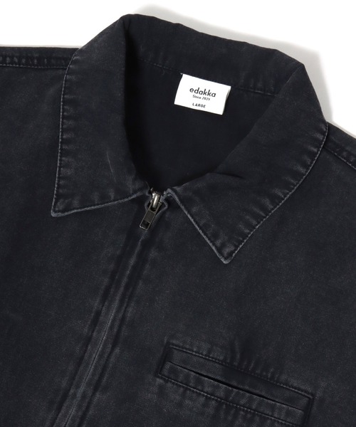 Salong hameu(サロン ハミュー)の「ダック ワークジャケット/ジップブルゾン/春アウター メンズ レディース ユニセックス(ブルゾン・メンズ・ブラック/ブラウン/チャコールグレー・M/L)」の11枚目の写真