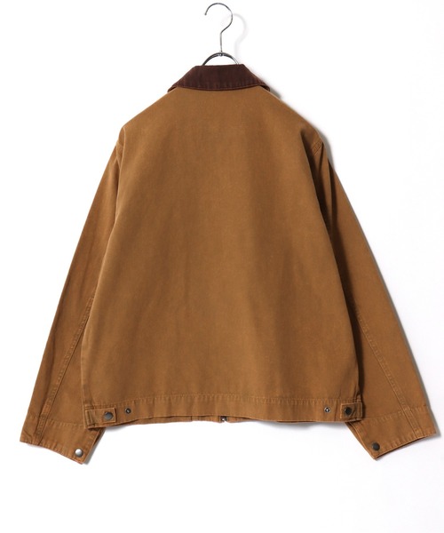 Salong hameu(サロン ハミュー)の「ダック ワークジャケット/ジップブルゾン/春アウター メンズ レディース ユニセックス(ブルゾン・メンズ・ブラック/ブラウン/チャコールグレー・M/L)」の16枚目の写真