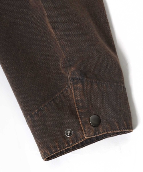 Salong hameu(サロン ハミュー)の「ダック ワークジャケット/ジップブルゾン/春アウター メンズ レディース ユニセックス(ブルゾン・メンズ・ブラック/ブラウン/チャコールグレー・M/L)」の21枚目の写真