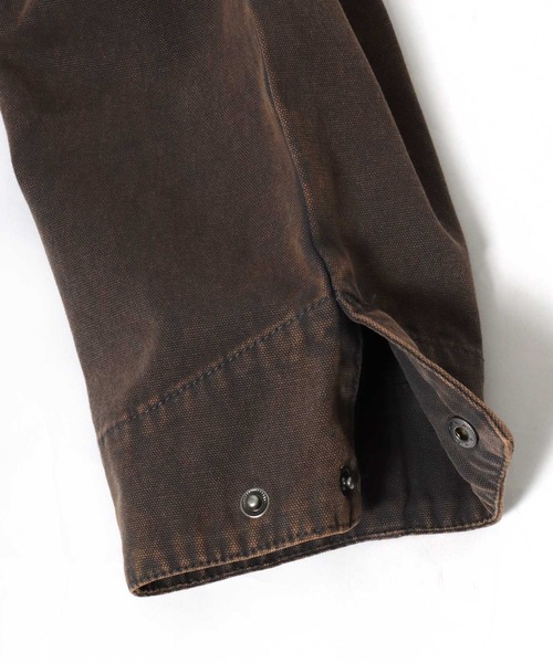 Salong hameu(サロン ハミュー)の「ダック ワークジャケット/ジップブルゾン/春アウター メンズ レディース ユニセックス(ブルゾン・メンズ・ブラック/ブラウン/チャコールグレー・M/L)」の22枚目の写真