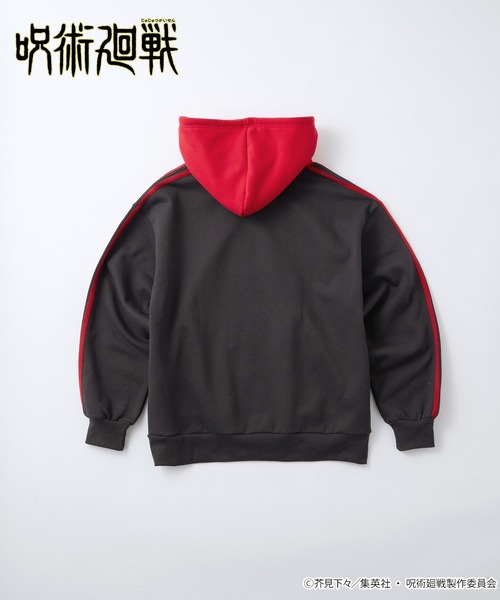 呪術廻戦（ジュジュツカイセン）の「【呪術廻戦】＜ZOZO期間限定販売＞サイドライン配色 オーバーサイズ 裏起毛ジップアップパーカー【セットアップ対応】（パーカー・メンズ・ブラック系/ブラック系2/ネイビー系・M/L）」の15枚目の写真