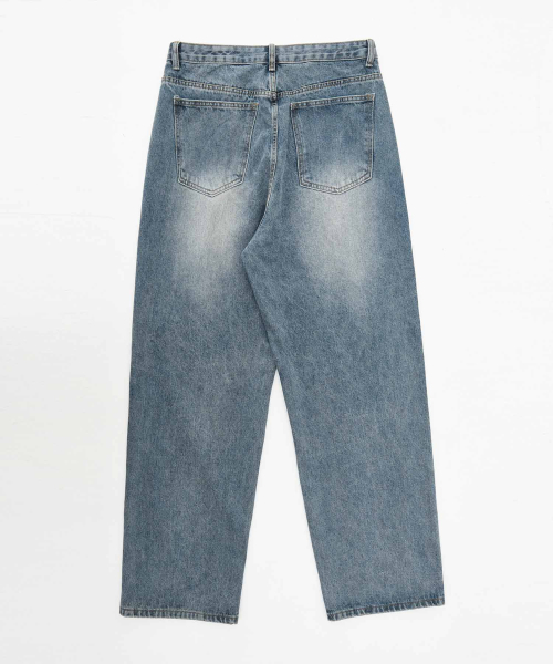 ACSHI(アクシ)の「ワンタックウォッシュドバルーンフィットワイドデニムパンツユニセックス(ライトブルー)(デニムパンツ・レディース・その他・SMALL/MEDIUM/LARGE/X-LARGE/XX-LARGE/X-SMALL)」の13枚目の写真