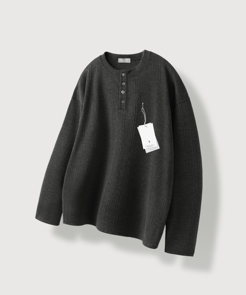 Собкарбинг Henly neck long sleeve — чокер-слойный свободный свитшот (чокер)
